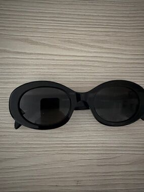 Celine Black Oval Sunglasses for Women